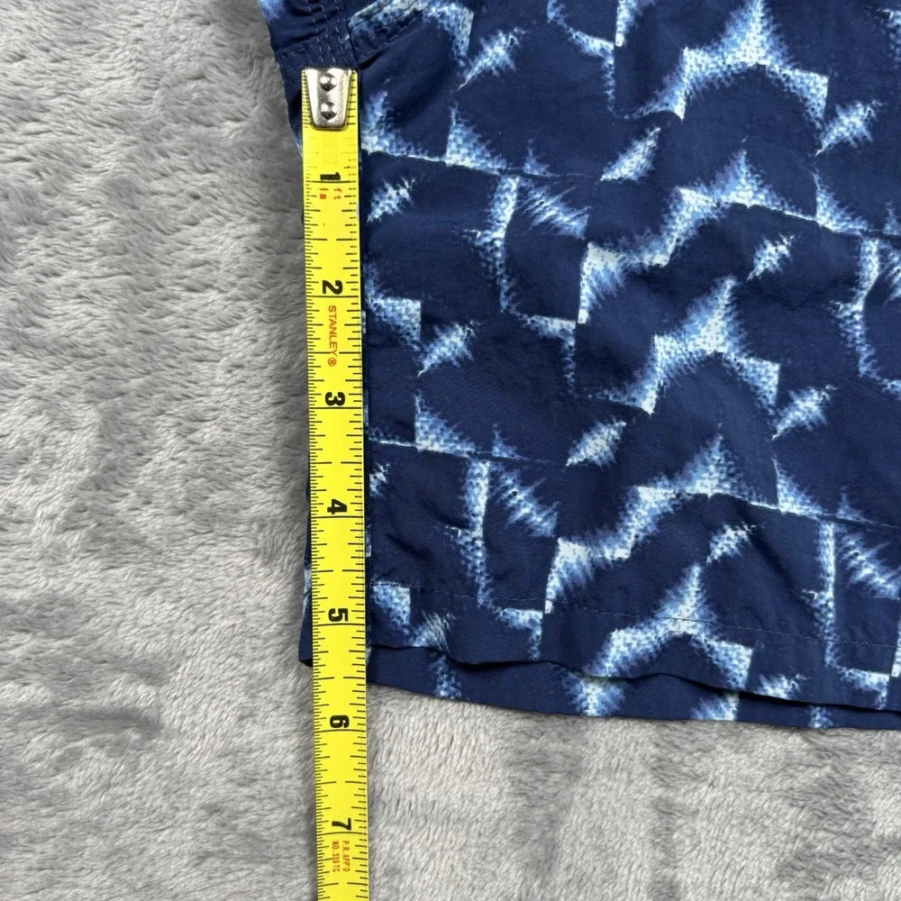 Vintage Patagonia River Shorts Men's Size Large Blue Abstract Print Swim Trunks